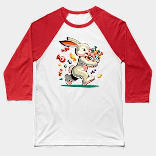 Cute bunny carrying candies Baseball T-Shirt